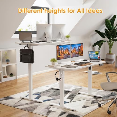 STARY Electric Standing Desk Adjustable Height Sit Stand Home Office Desk with Splice Board - Image 6