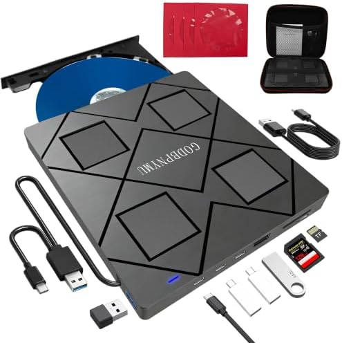 External blu ray Drive,8-in-1External blueray/DVD Drive for pc by GODBPMYNU