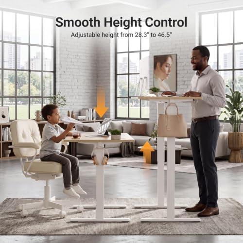 Claiks Electric Standing Desk 48x24 Inch Adjustable Desk, Nature - Image 4