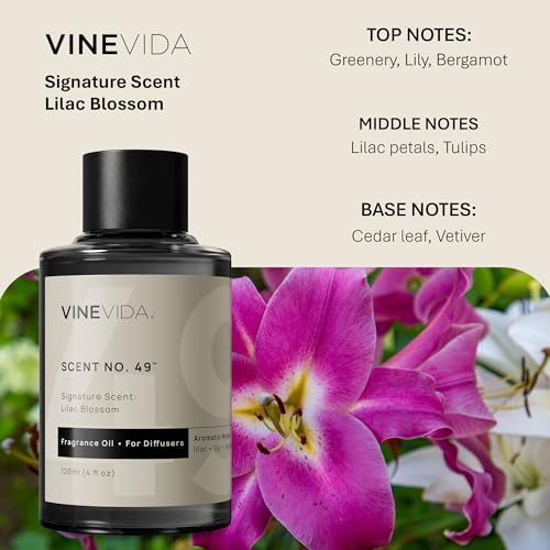 VINEVIDA [4 Fl Oz] Lilac Blossom Fragrance Oil for Cold Air Diffusers, Essential Oils for Diffuser Oil Refill - Image 2