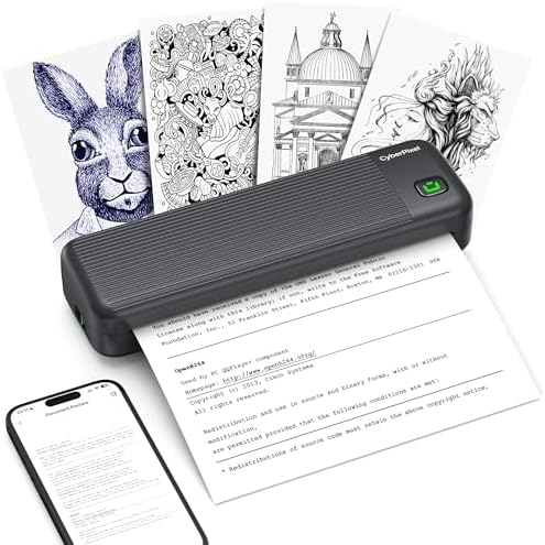 Portable Printer for Travel,Inkless Wireless Thermal Printer by Unknown