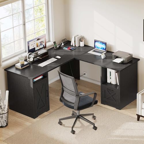 YITAHOME L Shaped Desk with Power Outlets - Image 4