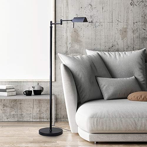 O'Bright Brook Adjustable Dimmable LED Pharmacy Floor Lamp, Black - Image 2