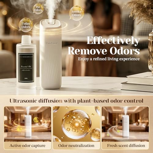 Waterless Essential Oil Diffuser with 2x120ml Oil(Cedar+Lavender) - Image 5