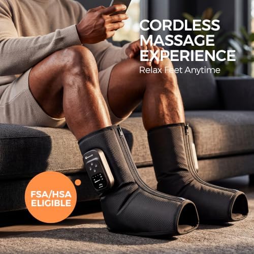 Air Compression Foot and Ankle Massager with Heat (Fit Size 5-8) - Image 4
