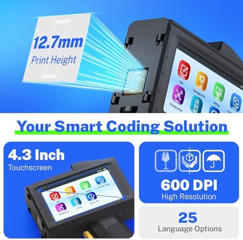 0.5 Inch Print Height Intelligent JC01 Handheld Inkjet Printer (Black) - Image 5