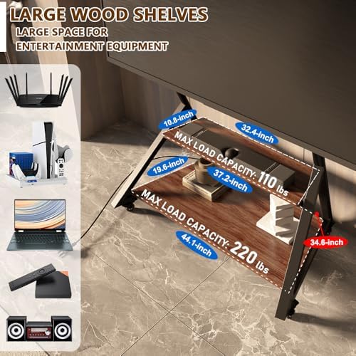 Heavy Duty Rolling TV Stand with Power Outlet for 55 to 100 inch TV - Image 5