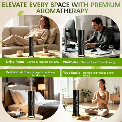 Waterless Cold Air Scent Machine with 5 Fragrance Oils, Up to 3000 Sq.ft Coverage, Aromatherapy for Home, Office, Hotel & Spa - Image 6