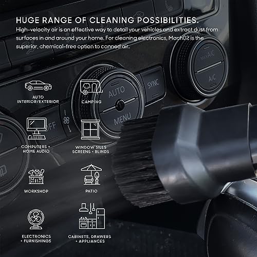 Sharper Image MACH 02 High Velocity Compressed Air Duster, 7 Attachments, Inflate and Deflate - Image 2