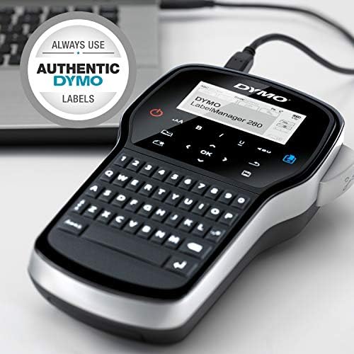 DYMO Label Maker LabelManager 280 Rechargeable Portable Label Maker Easy-to-Use One-Touch Smart Keys QWERTY Keyboard PC and Mac Connectivity For Home & Office Organization - Image 2