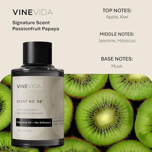VINEVIDA [4 Fl Oz] Passionfruit Papaya Fragrance Oil for Cold Air Diffusers, Essential Oils for Diffuser Oil Refill & Air Freshener Room Spray - Image 2