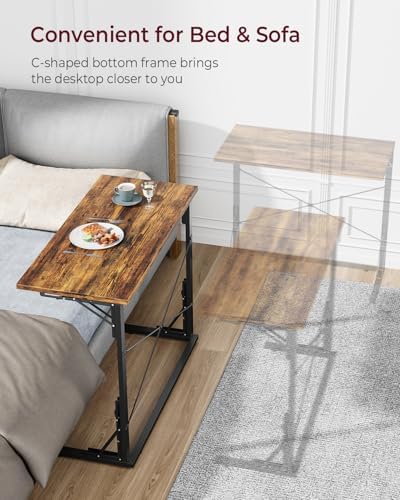 Vantic 31.5" Folding TV Tray Table for Eating on Couch, Rustic Brown - Image 6