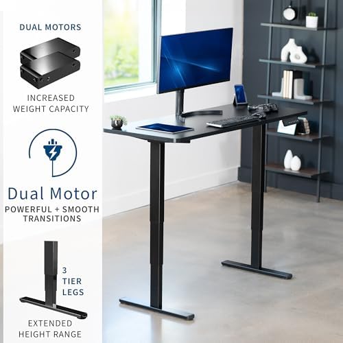 VIVO Black 60 x 24 in Standing Desk, DESK-KIT-2B6B - Image 4