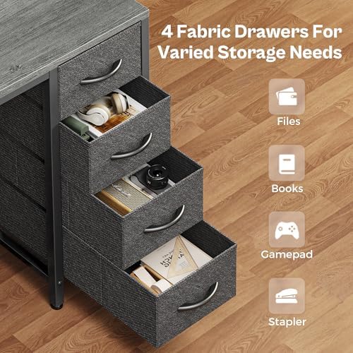 Huuger 47 inch Computer Desk with Power Outlets & 4 Drawers - Image 6