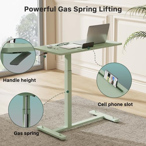 Gibbon Mounts 32” Rolling Mobile Standing Desk, Bedside Table with Wheels - Image 4