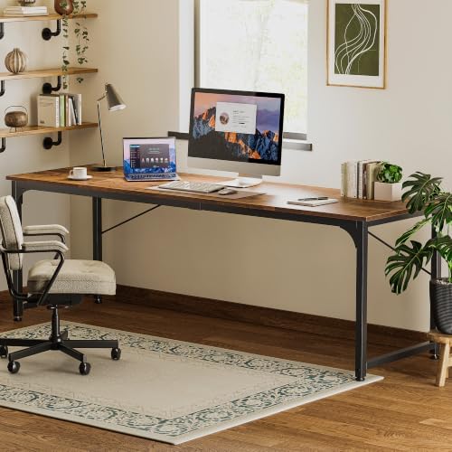 Huuger Computer Desk, 86.6 Inch Home Office Desk - Image 5