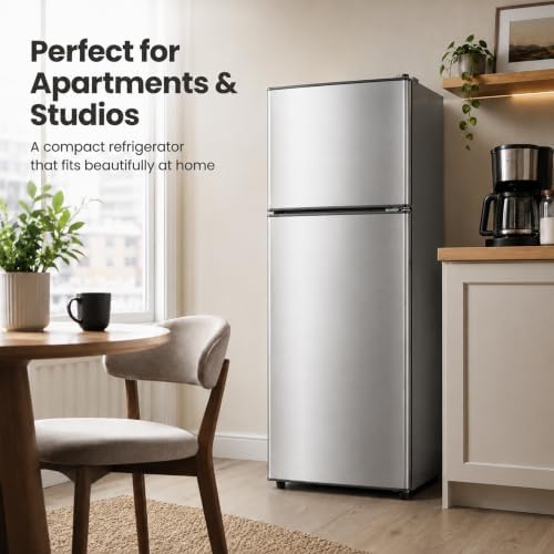 6.5 Cu.Ft Mini Fridge with Freezer, 2-Door Compact Refrigerator for Dorm/Office/Bedroom, Energy Efficient & Quiet, Black - Image 7