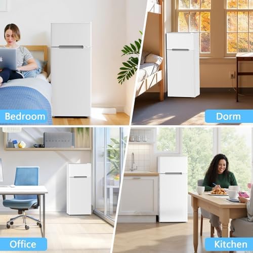 4.5 Cu.Ft Mini Fridge With Freezer for Bedroom Office, White - Image 7