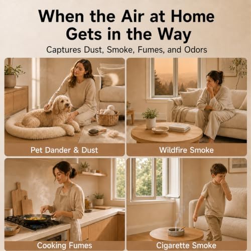 Provirtec Pet Air Purifier for Home with 4 Washable Pre-Filters, H13 HEPA - Image 5