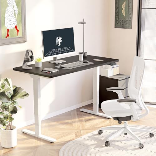 FLEXISPOT E6 3-Stage Dual Motor Electric Standing Desk 48 x 30 Sit Stand Up Desk, Holds 220 lbs, Adjustable Height w/Memory Presets, One-Piece Black Desktop & White Frame, Ships in 2 Boxes - Image 2