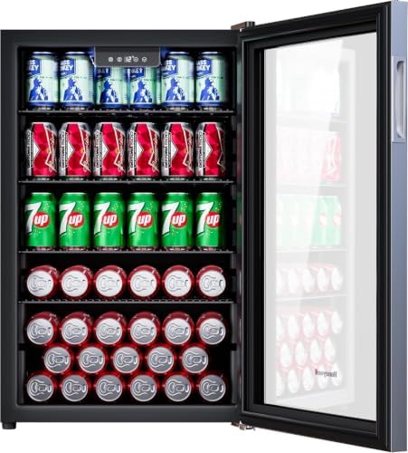 Honeywell Beverage Refrigerator and Cooler, 142 Can Mini Fridge with Glass Door for Soda Beer or Wine for Office or Bar with Adjustable Removable Shelving - Image 6