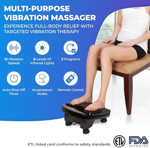Daiwa Felicity Foot Vibe Pro Massager - Vibrating Electric Shiatsu Foot Massagers for Plantar Fasciitis Pain Relief Circulation Neuropathy - Calf Leg Feet Massage - Image 2