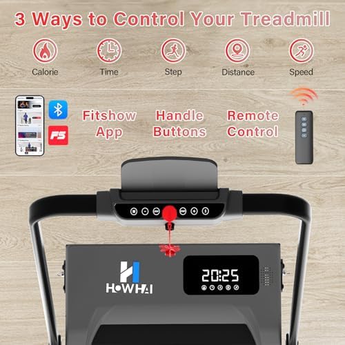 Walking Pad, HOWHAI Incline Treadmill with Handle Bar, Under Desk 2 in 1 - Image 4