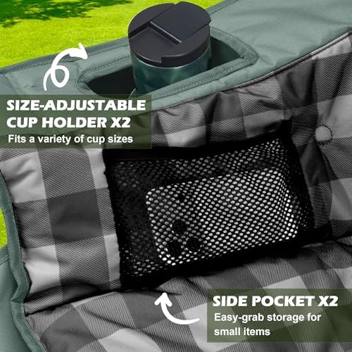 Youtanic 60" Extra Double Camping Chair for Adults, 700lbs Padded Loveseat - Image 4