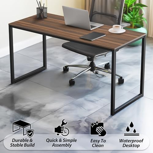 SHW Mission 32-Inch Home Office Computer Desk, Walnut - Image 4