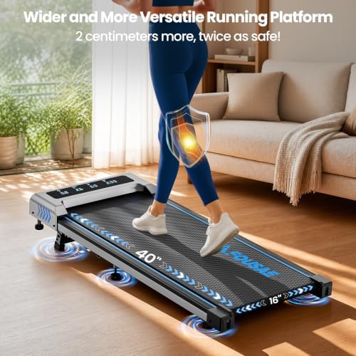 Walking Pad with Incline, FOUSAE 6.2MPH Walking Pad Under Desk Treadmill with 10% Incline, Full Screen LED Display, 2.75HP Brushless Drive, 12 HIIT Programs, Remote Control, 350 LBS Capacity - Image 6