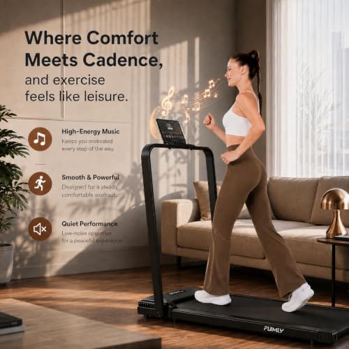 FUNMILY Upgrade Walking Pad Folding Treadmill with 12%/15% Incline & Handle Bar, 3.5HP Foldable Under Desk Compact Treadmills for Home/Office/Gym, 400+lb Capacity, Shock Absorption - Image 4