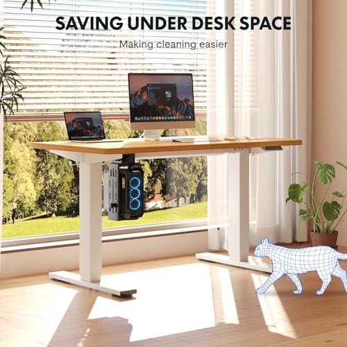 FLEXISPOT EN2 48"x24" Electric Standing Desk with PC Stand Bundle, Maple - Image 2
