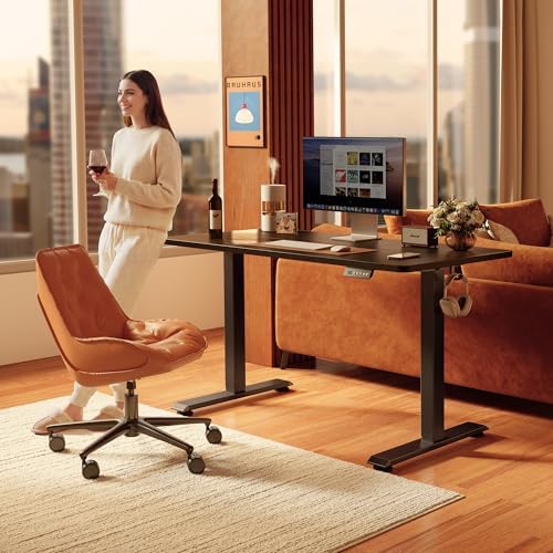 FEZIBO Standing Desk 63 × 28 Inch Electric Height Adjustable, Black - Image 2