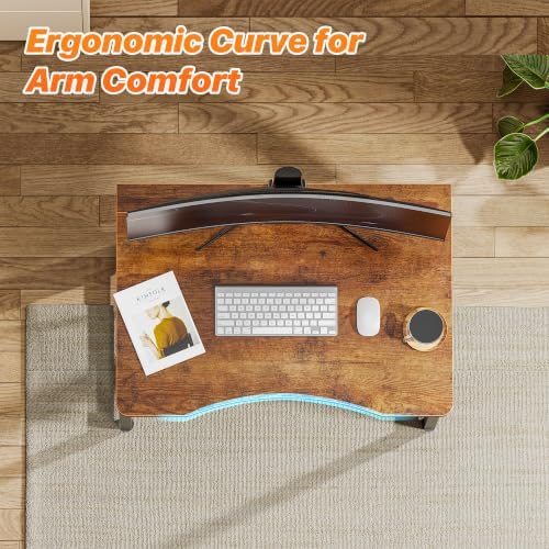 Huuger Folding Desk for Small Spaces, 23.6 Inch Foldable Computer Table - Image 5