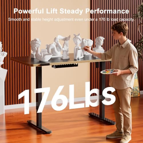 48 Inch Standing Desk with Wheels, USB-C Port, Cable Management - Image 6