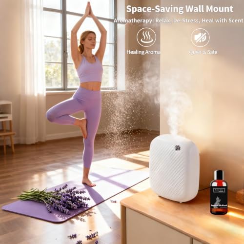Smart Waterless Essential Oil Diffuser, 400ML Diffuser with 100ML Fragrance Scent Oils for Scent Air Machine with 12A1V Power Adapter for Large Room and Commercial Use, Cover Up to 2000 Sq.Ft - Image 5