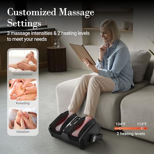 CuPiLo Shiatsu Foot Calf Massager with Heat & Remote, FSA Eligible HSA - Image 4