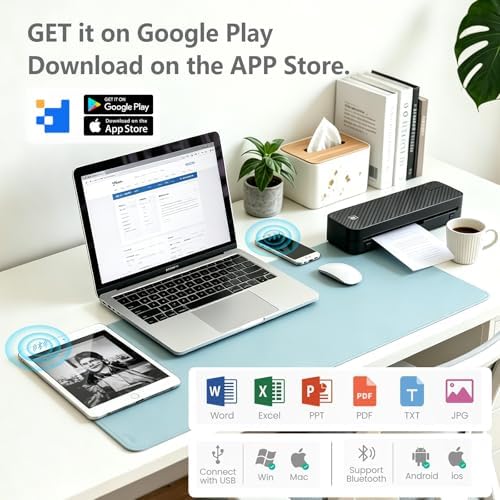 Portable printer bluetooth Inkless thermal for Phone & Laptop and Tablet - Image 6
