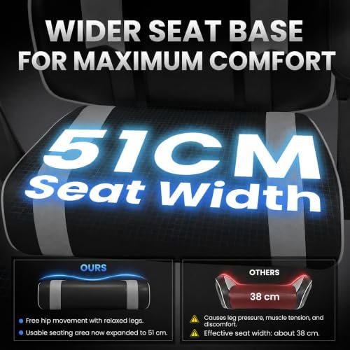 Gaming Chair for Adults Gamer Game Ergonomic PC Chair, 7-Point Support - Image 5