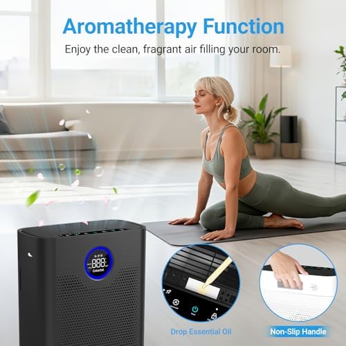 Air Purifiers for Home Large Room Up to 2216 Ft², 3-in-1 Filter, Black - Image 5