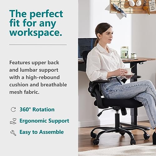 Sweetcrispy Executive Home Office Chair, Mesh Office Chair, Black - Image 6