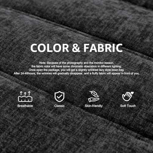 Hobestluk Large Bean Bag Chairs for Adults Fireside BeanBag Couch Togo Sofa - Image 4