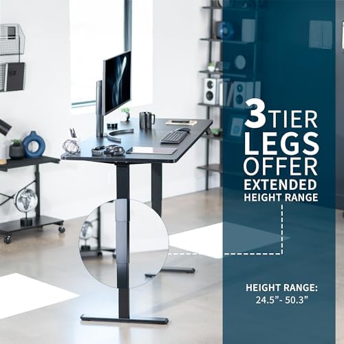 VIVO Black 71 x 30 in Standing Desk, DESK-KIT-2B7B - Image 5