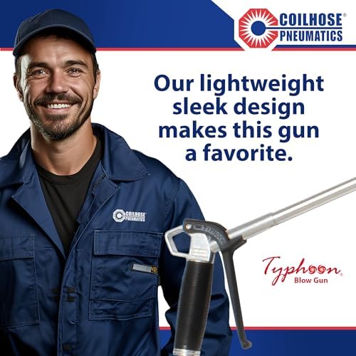 Coilhose Pneumatics TYP2572 Typhoon High Volume Blow Gun, 1/4-Inch NPT with 72-Inch Extension and High Flow Tip - Image 4