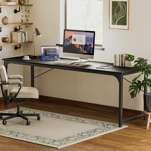 Huuger Computer Desk, 86.6 Inch Home Office Desk - Image 5