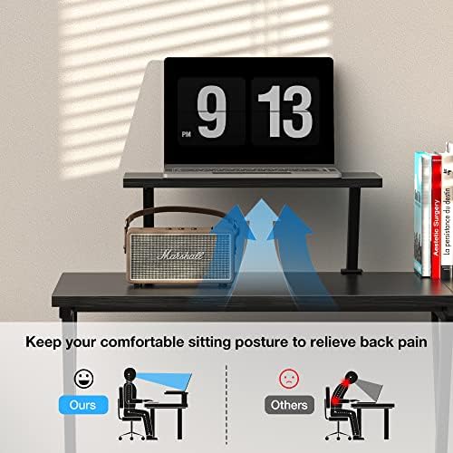 Mr IRONSTONE 63" L Shaped Computer Desk, Corner Desk, Home Office Desk, Gaming Writing Workstation with Large Monitor Stand, Easy to Assemble, Black - Image 4