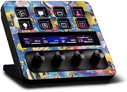 MightySkins Glossy Glitter Skin Compatible with Elgato Stream Deck + - Tropical Fish | Protective, Durable High-Gloss Glitter Finish | Easy to Apply, Remove, and Change Styles | Made in The USA by MIGHTY+SKINS