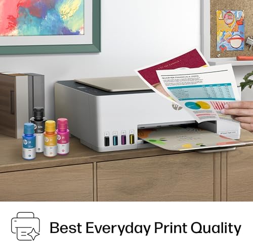 HP Smart Tank 5000 Wireless All-in-One Ink Tank Printer, Scanner, Copier with 2 Years of Ink Included, Best-for-Home, Cartridge-Free, Refillable and AI-Enabled. (5D1B6A) - Image 4