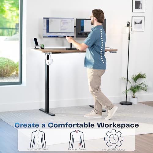 VIVO Reclaimed Wood 60 x 24 in Standing Desk, DESK-KIT-1B6P - Image 4