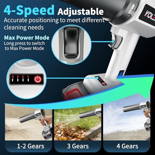 Cordless Handheld Car Dryer Blower, 1800G 335MPH Air Duster - Image 4